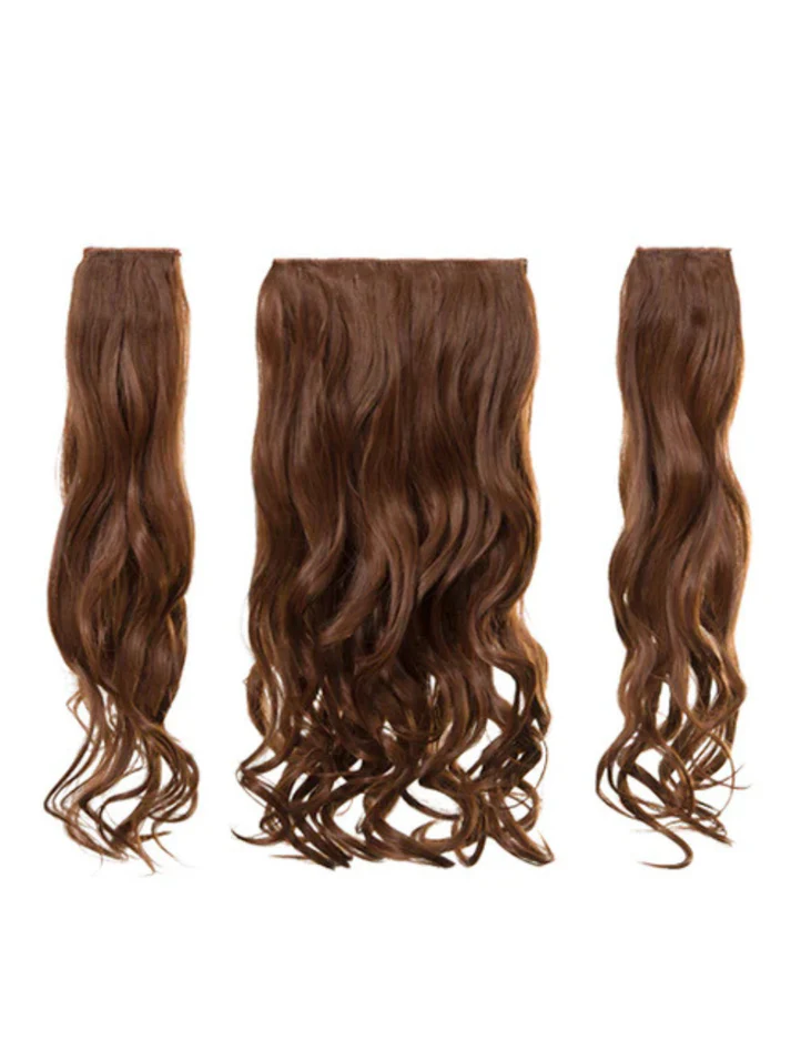 Glamorous - 3 wefts 20" Synthetic Curly Clip-In Hair Extension
